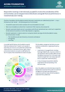 Responsible Investment Policy